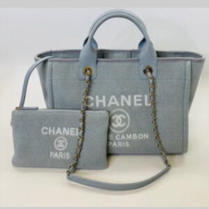 Large bolso chanel ligth blue CH-106