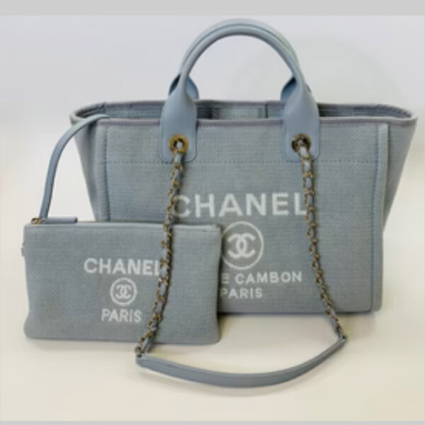 Large bolso chanel ligth blue CH-106