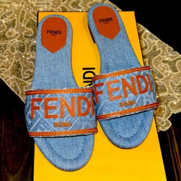 Sandalias fendi jean/brown