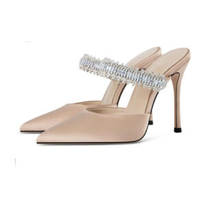 Tacones AMINA MUADDI Beige/Silver Am02