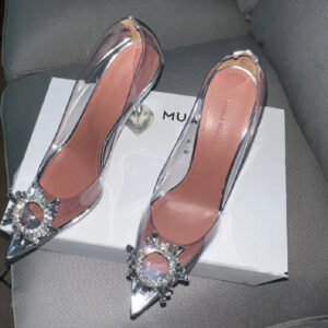 Tacones AMINA MUADDI Silver Am05