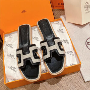 Sandalias Hermes Black/White H-129