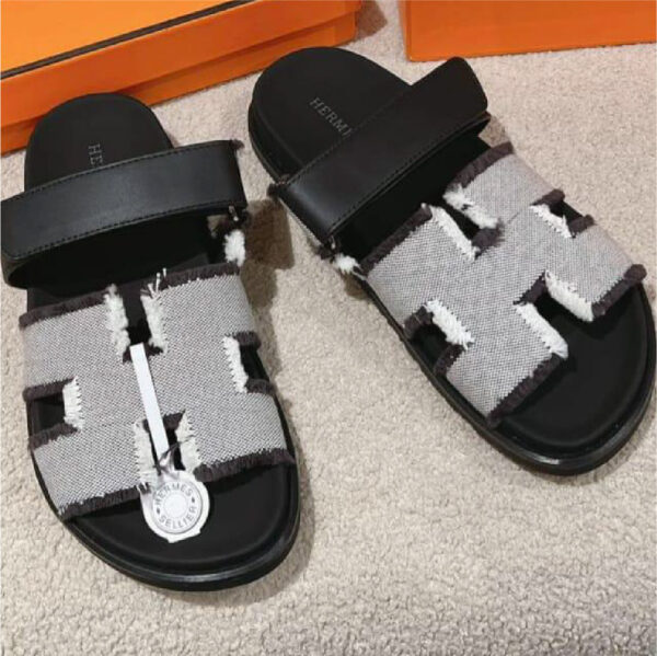 Sandalias Hermes Black/white H-136