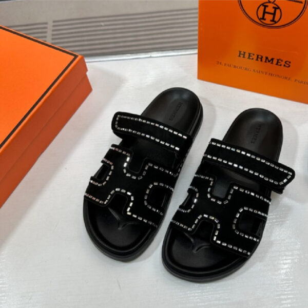 Sandalias Hermes Black H-137