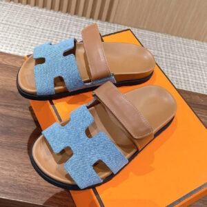 Sandalias Hermes Brown/Blue H-141