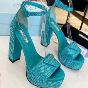Shoes-Heel prada blue P02