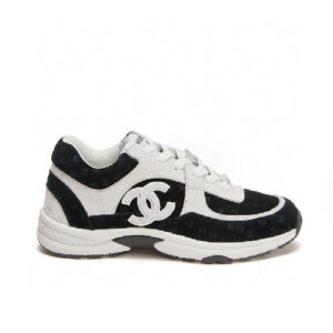 Tenis Chanel black and white ch-211