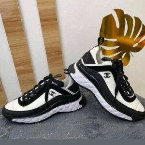 Tenis Chanel black and white ch-212