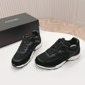 Tenis Chanel black and white ch-213