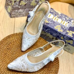 DIOR low heels white D-144