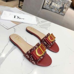 DIOR sandals wine red D-206
