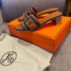 Sandalias Hermes Brown/Blue H-218