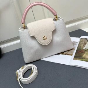 Bolso louis vuitton Capucines White/Cream/Blush Pink LV5
