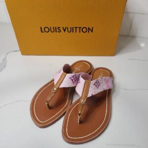 Sandalias louis vuitton brown pink LV73